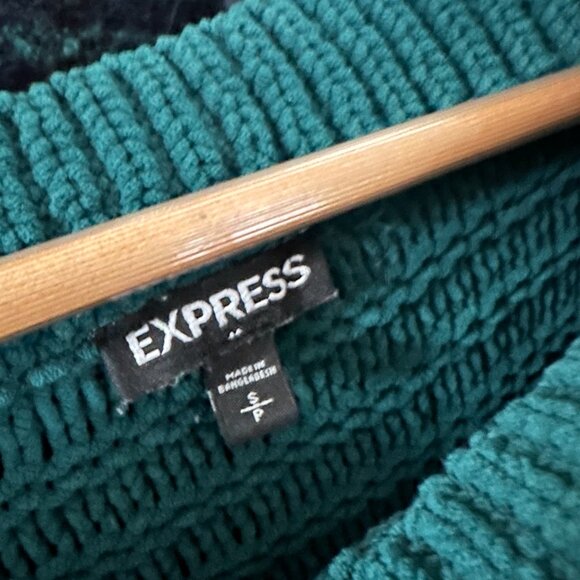 S Express Chenille Crop Sweater Super Soft Balloon Sleeve - Picture 2 of 2